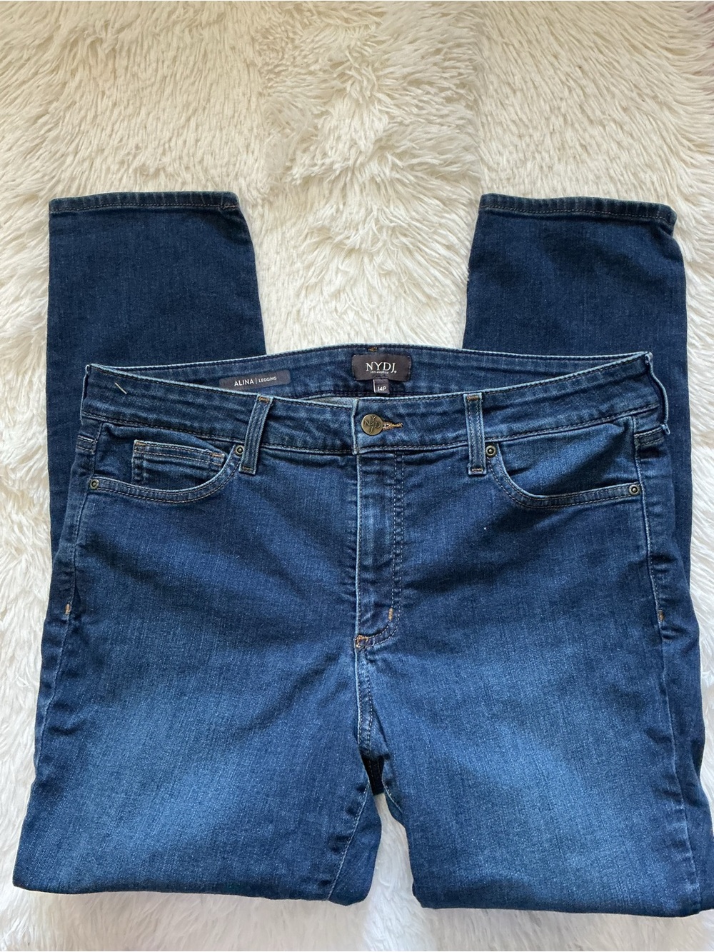 NYDJ Dark Blue Skinny Jeans - Alina Fit